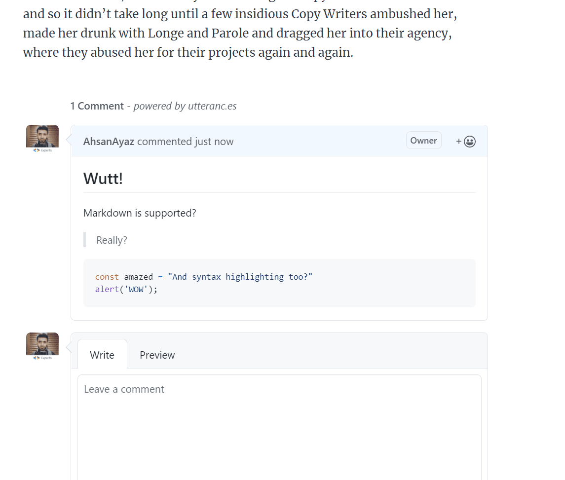 CSample comment image