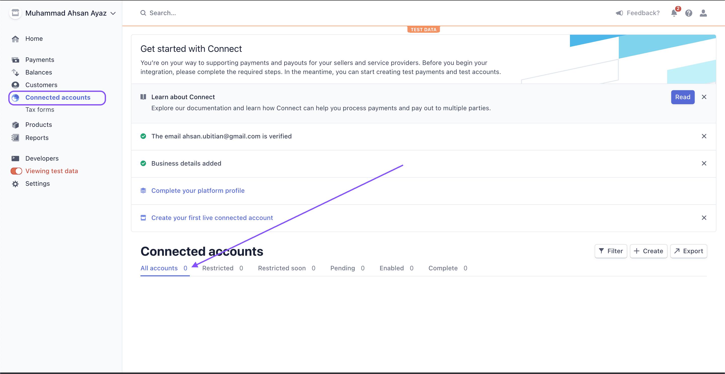 No Connected Accounts image